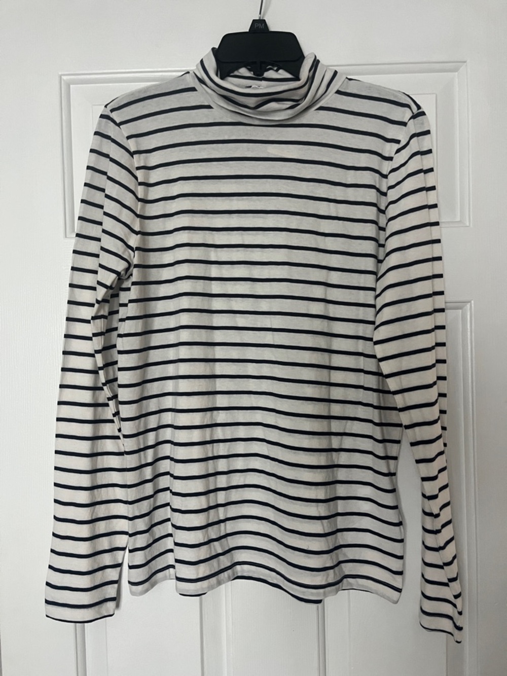 NWT J. Crew Striped Turtleneck Long Sleeve Tee - Navy & White